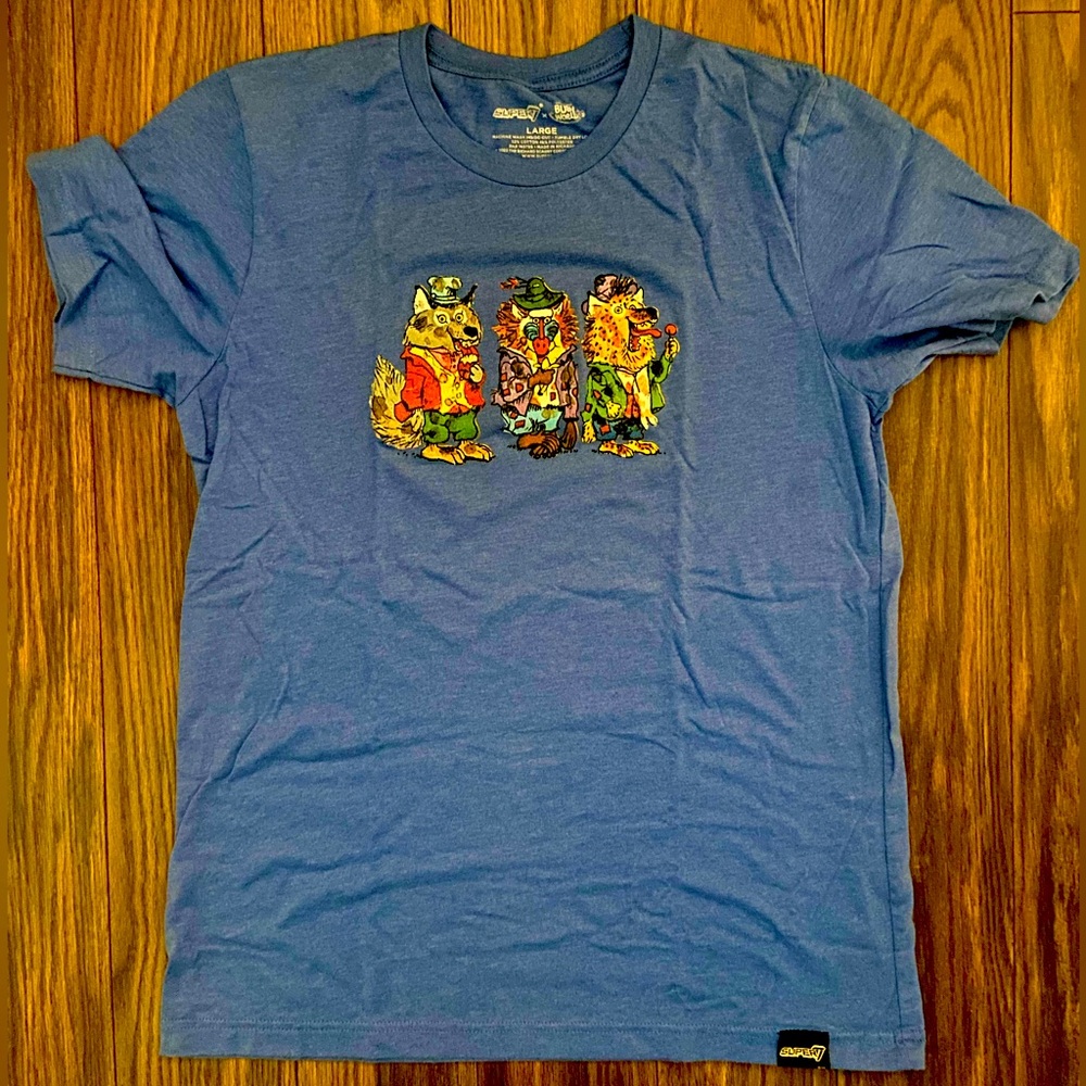 Super7 Richard Scarry T-shirt
Wolfgang Wolf, Barry Baboon, And Harry Hyena